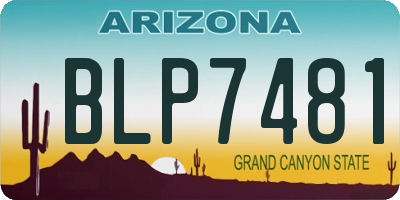 AZ license plate BLP7481