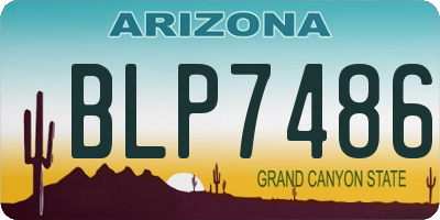 AZ license plate BLP7486