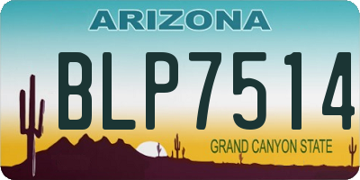 AZ license plate BLP7514