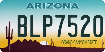 AZ license plate BLP7520