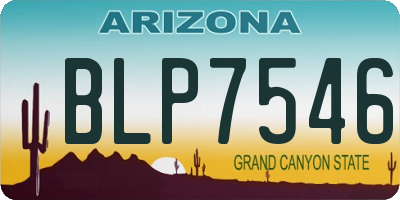 AZ license plate BLP7546