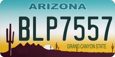 AZ license plate BLP7557