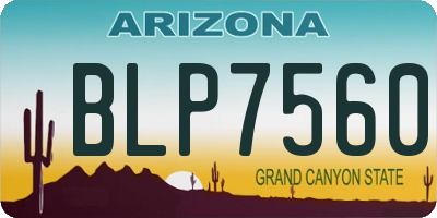 AZ license plate BLP7560