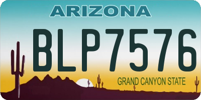 AZ license plate BLP7576
