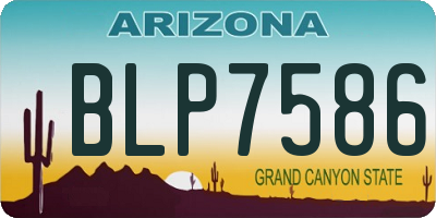 AZ license plate BLP7586