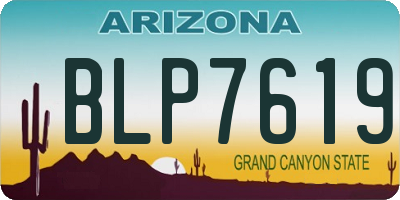 AZ license plate BLP7619