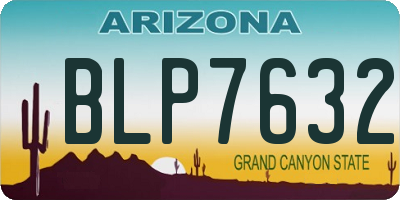 AZ license plate BLP7632