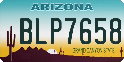 AZ license plate BLP7658