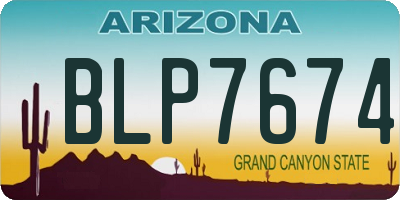 AZ license plate BLP7674