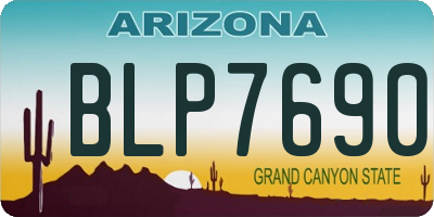 AZ license plate BLP7690