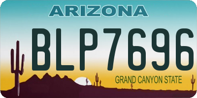 AZ license plate BLP7696