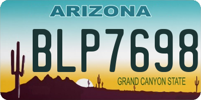 AZ license plate BLP7698