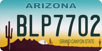 AZ license plate BLP7702
