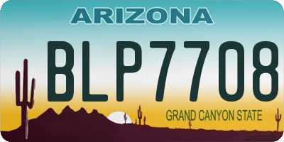 AZ license plate BLP7708