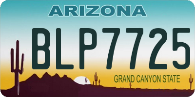 AZ license plate BLP7725