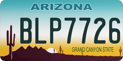 AZ license plate BLP7726