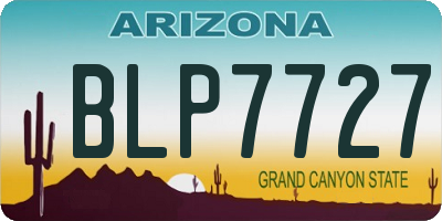 AZ license plate BLP7727