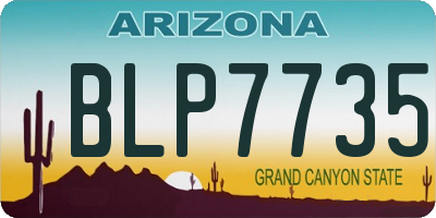 AZ license plate BLP7735