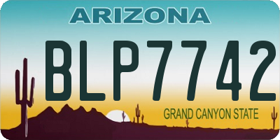 AZ license plate BLP7742