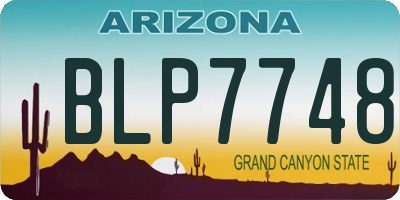 AZ license plate BLP7748
