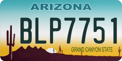 AZ license plate BLP7751