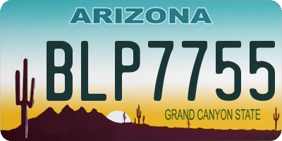 AZ license plate BLP7755