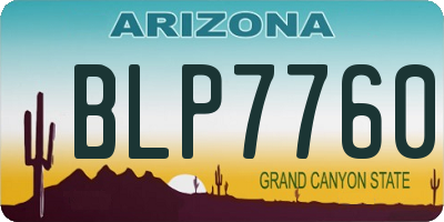 AZ license plate BLP7760