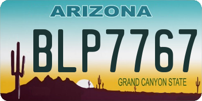 AZ license plate BLP7767