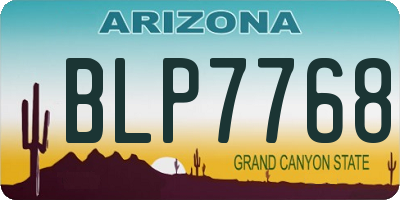 AZ license plate BLP7768