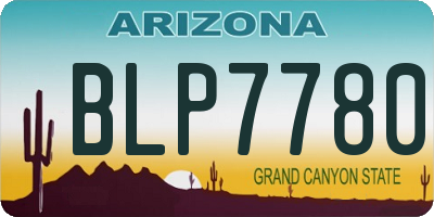 AZ license plate BLP7780