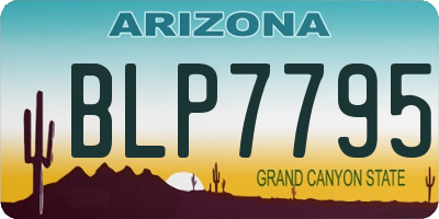AZ license plate BLP7795