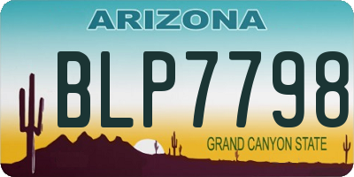 AZ license plate BLP7798