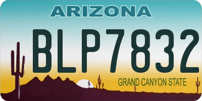AZ license plate BLP7832