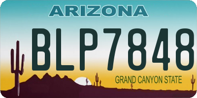 AZ license plate BLP7848