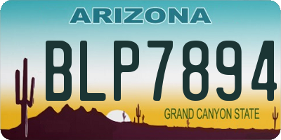 AZ license plate BLP7894