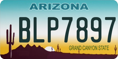AZ license plate BLP7897