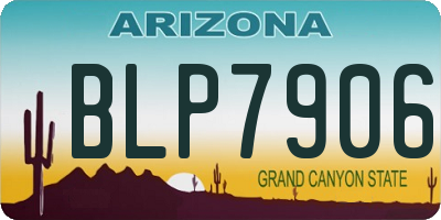 AZ license plate BLP7906