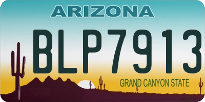 AZ license plate BLP7913
