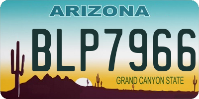 AZ license plate BLP7966
