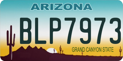 AZ license plate BLP7973