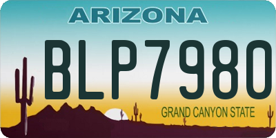 AZ license plate BLP7980