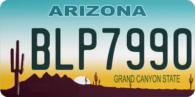 AZ license plate BLP7990