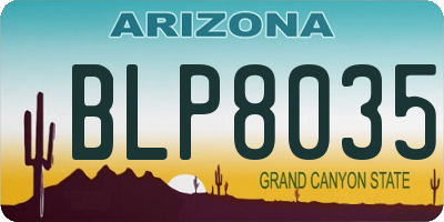 AZ license plate BLP8035