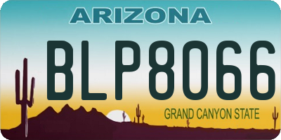 AZ license plate BLP8066