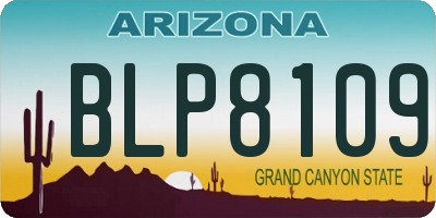 AZ license plate BLP8109