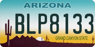 AZ license plate BLP8133