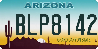 AZ license plate BLP8142