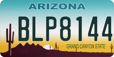 AZ license plate BLP8144