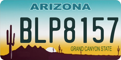 AZ license plate BLP8157