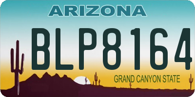 AZ license plate BLP8164